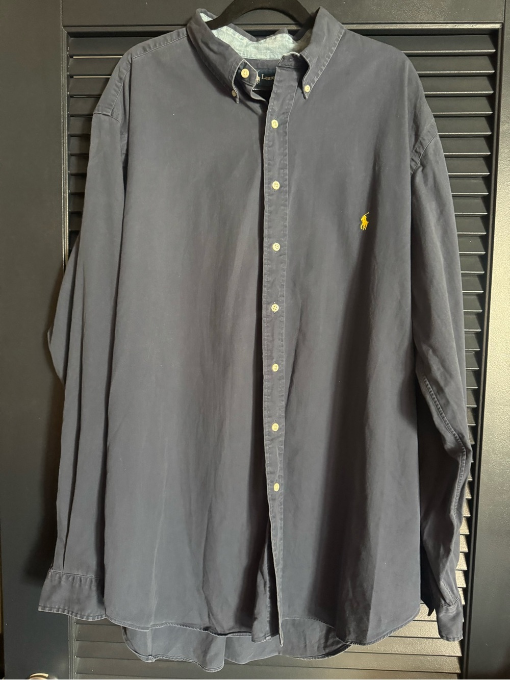 Ralph Lauren Navy Classic Fit Button Down Shirt 2XLT